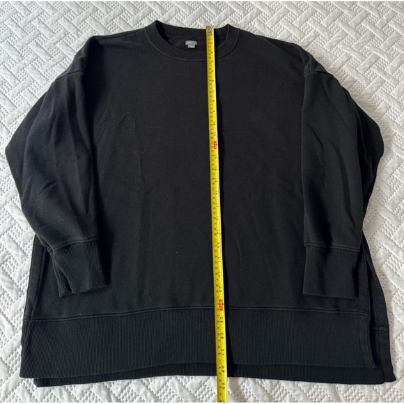 Aerie Oversized Woman Lady Classic Minimalist Black Pullover Sweatshirt Large - Picture 11 of 12